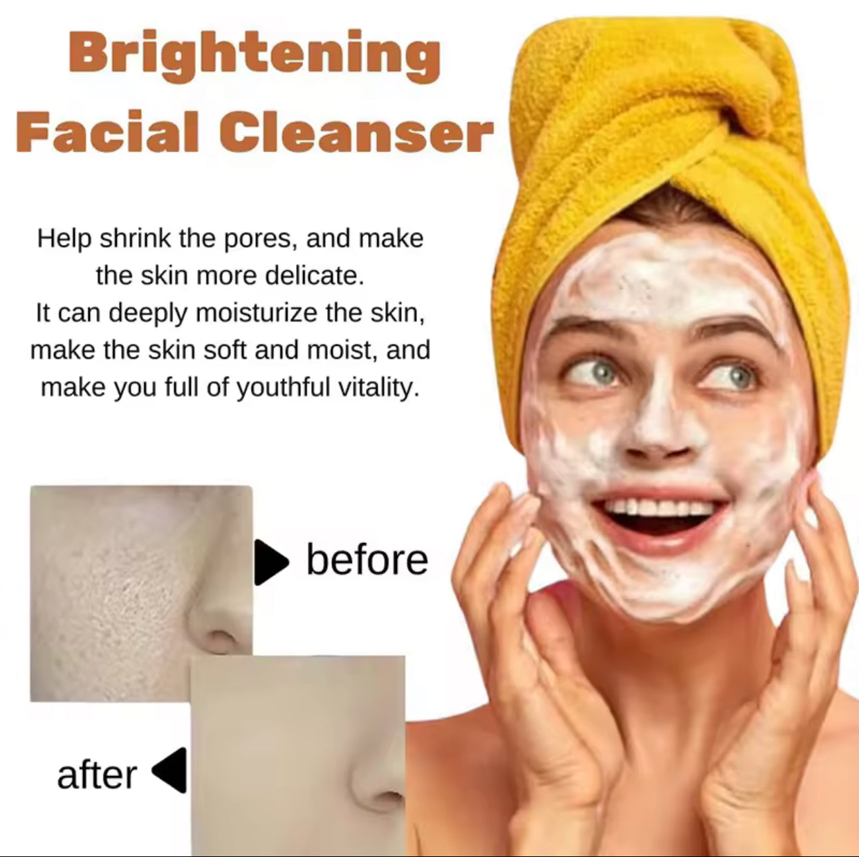 Turmeric Cleanser and Soap Set – Kojic Acid Blackhead Remover Deep Cleansing Oil Control Fade Acne Marks Brighten Skin Glow Duo