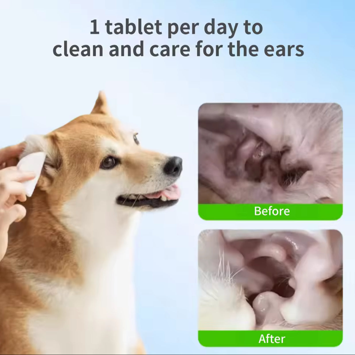 Pet Ear Cleaner Wipes for Dogs & Cats – Soft Finger Otic Cleaning Pads with Soothing Formula 200 Count