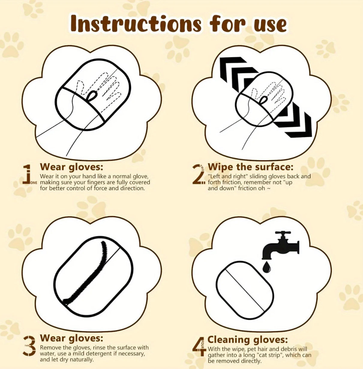 Reusable Pet Hair Remover Gloves – Double-Sided Magic Fur Removal for Dogs & Cats 2025