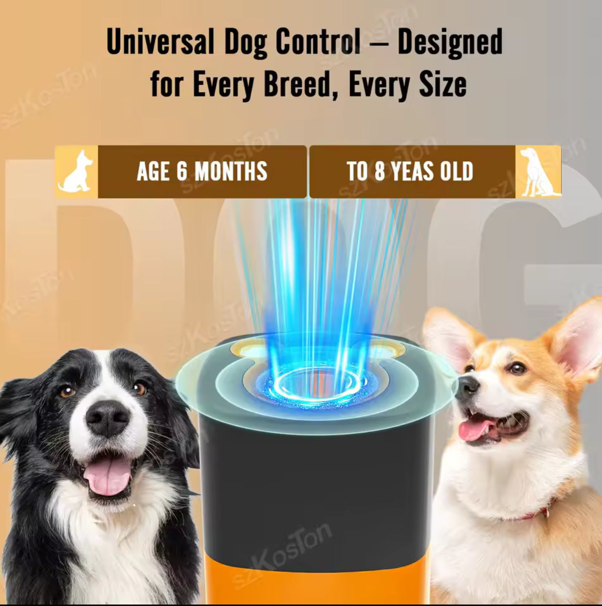 Rechargeable Ultrasonic Dog Bark Deterrent Device – Humane Anti Barking Trainer with LED Light for Small Medium Large Dogs, Stop Barking Safely 2025 2026