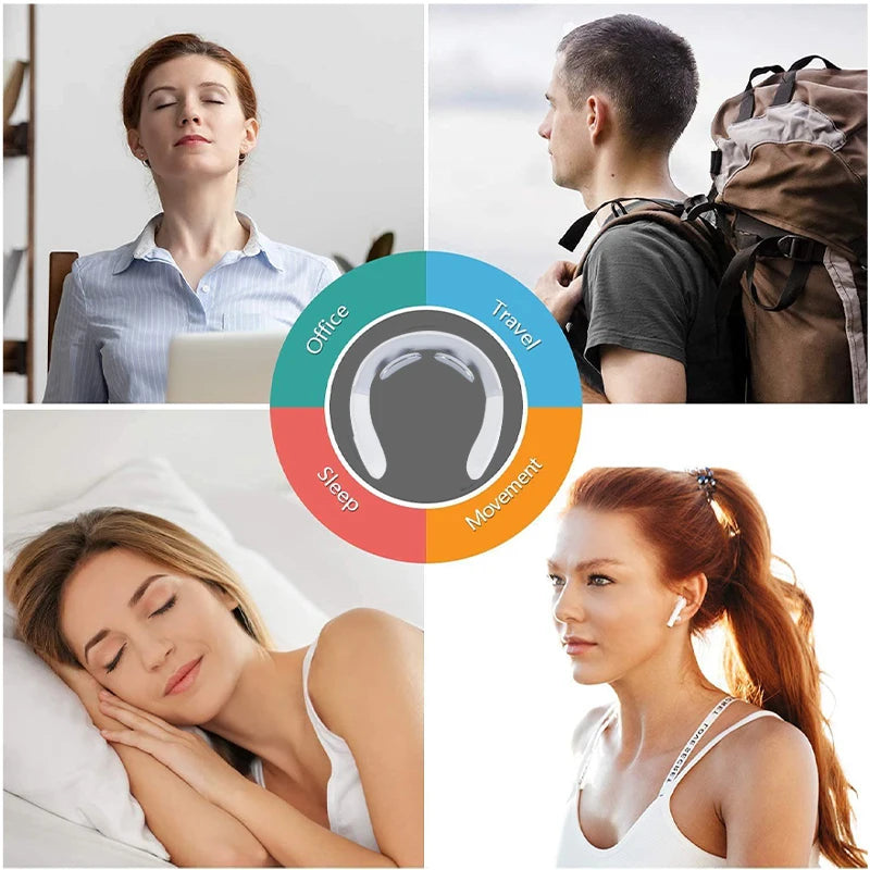 Portable Cordless Neck Massager with Heat & Vibration – Shiatsu Pain Relief 2025