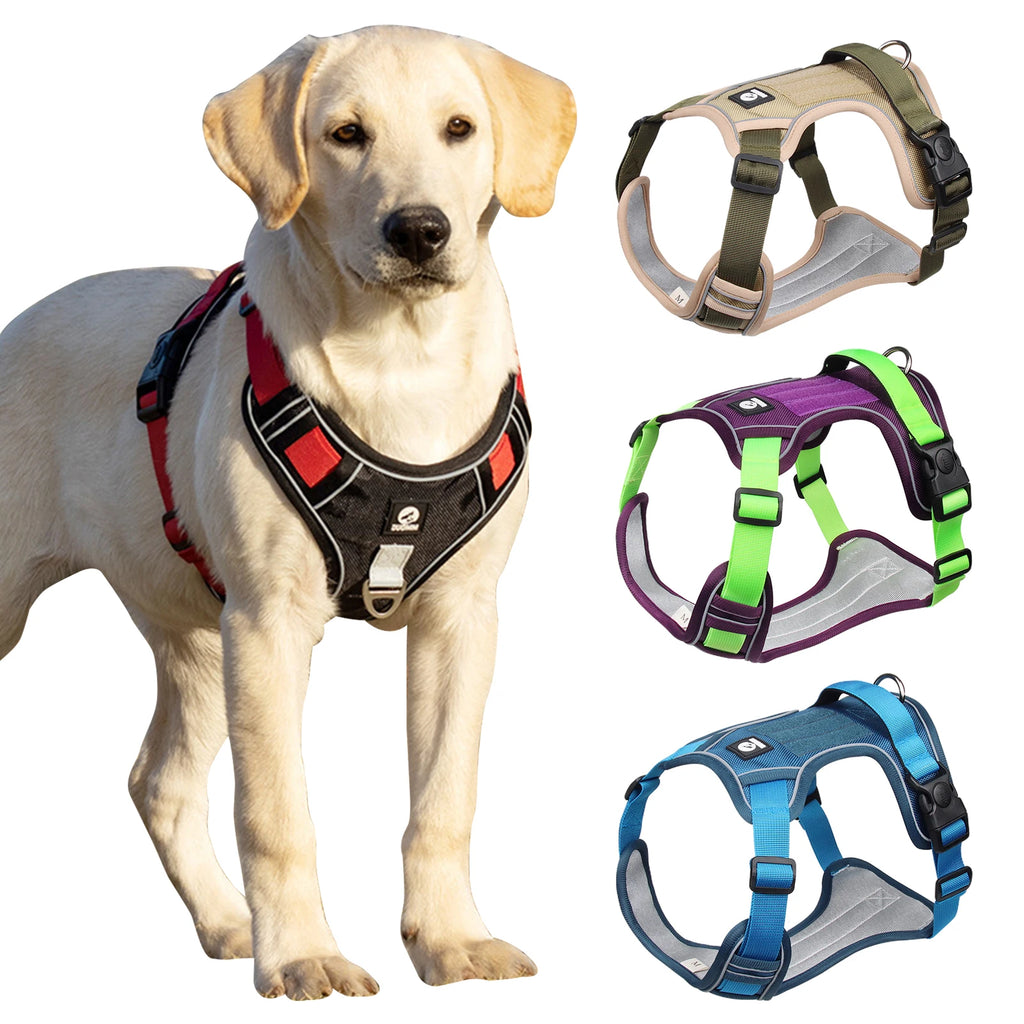 Reflective Tactical Dog Harness 1680D Waterproof – Med/Large