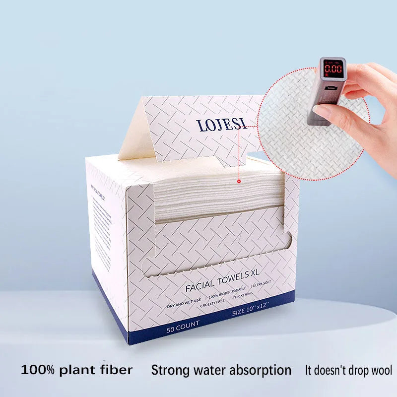 Clean Skin Clean Towels XL – 100% Biobased Disposable Makeup Remover Wipes for Sensitive Skin, Eczema Approved, Ultra Soft Face Towels 50 Count 2025 2026