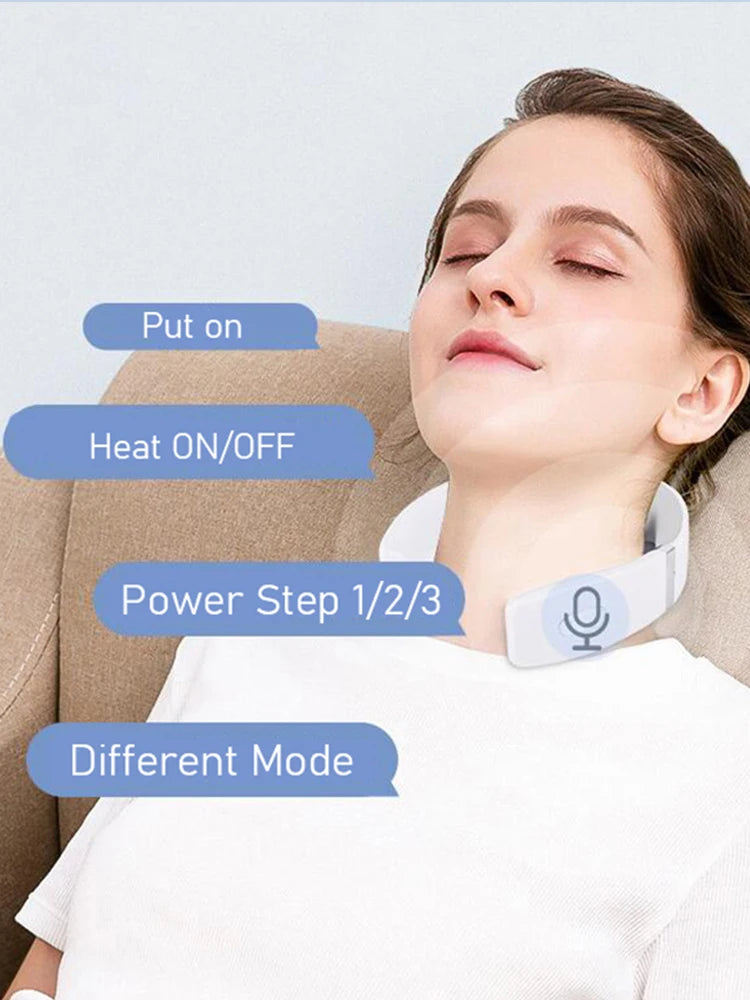 Portable Cordless Neck Massager with Heat & Vibration – Shiatsu Pain Relief 2025