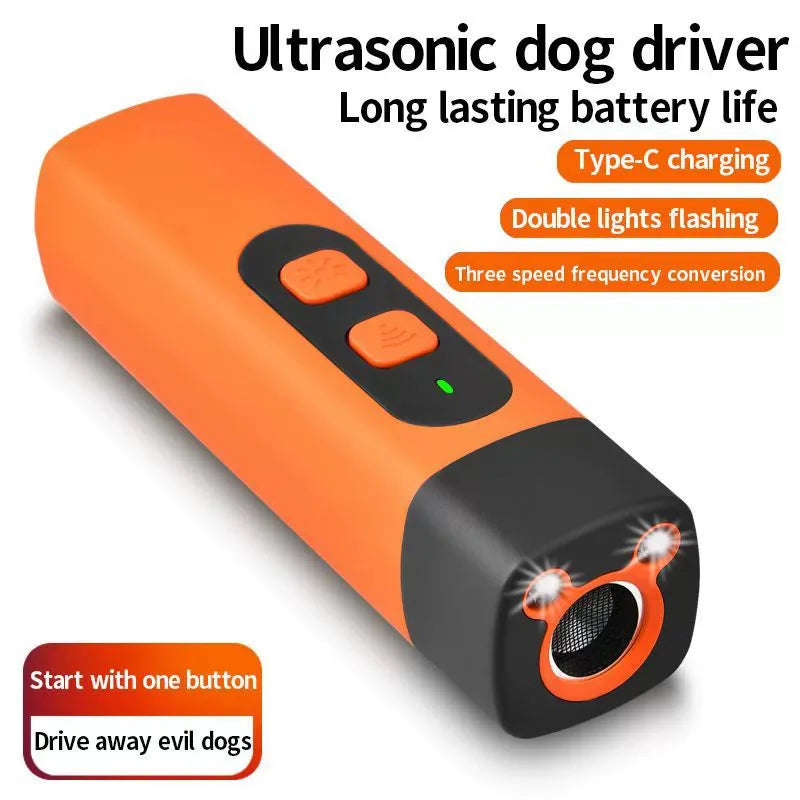 Rechargeable Ultrasonic Dog Bark Deterrent Device – Humane Anti Barking Trainer with LED Light for Small Medium Large Dogs, Stop Barking Safely 2025 2026