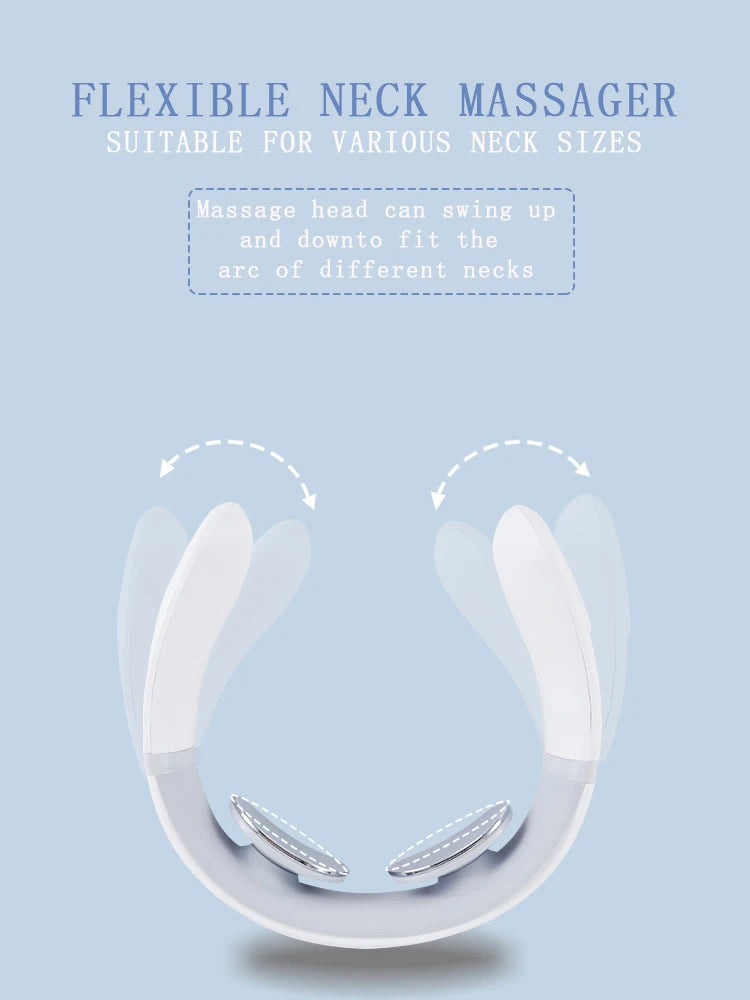 Portable Cordless Neck Massager with Heat & Vibration – Shiatsu Pain Relief 2025