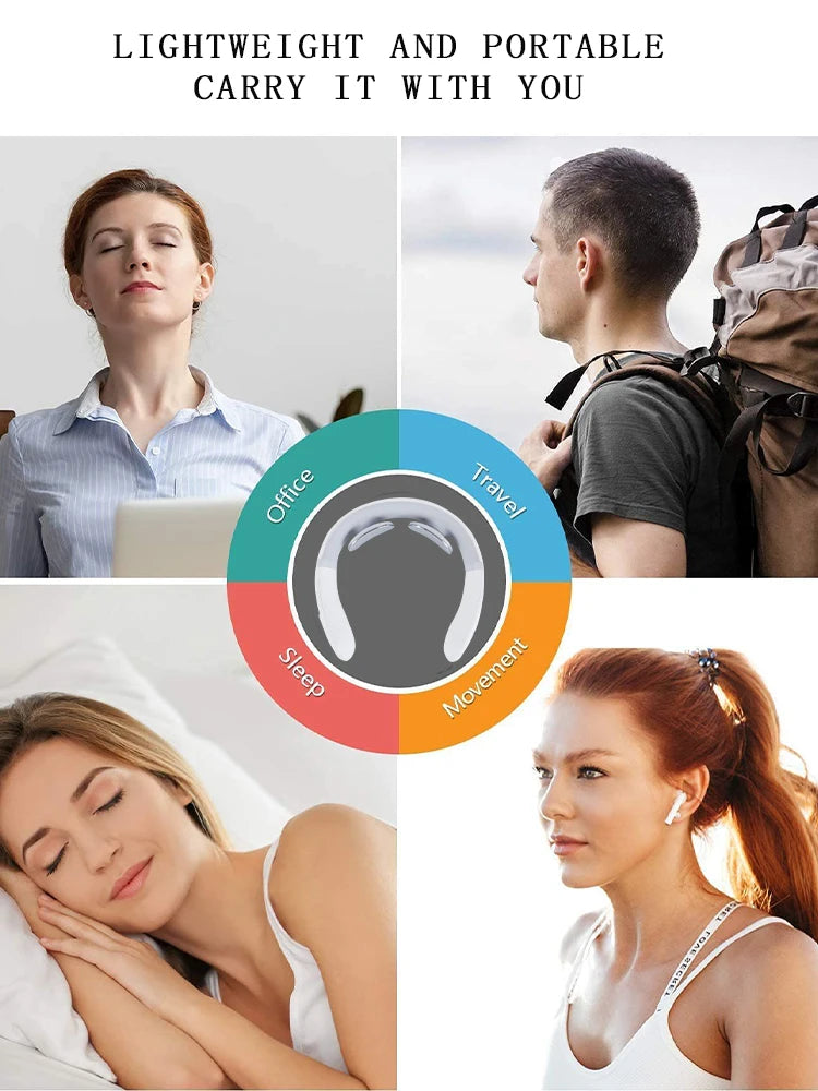 Portable Cordless Neck Massager with Heat & Vibration – Shiatsu Pain Relief 2025